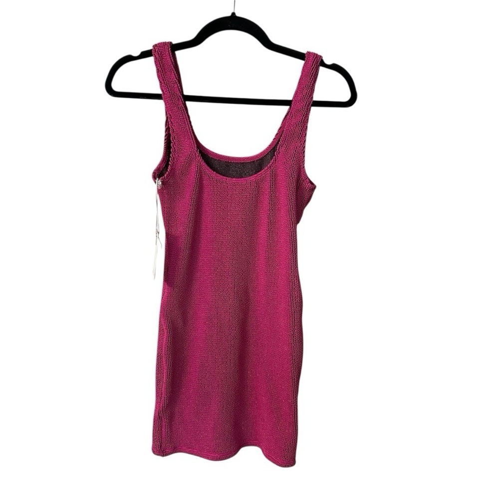 Good American Women’s Always Fits Sculpt Tank Dress in Fuschia Pink Sz 1/2 NWT